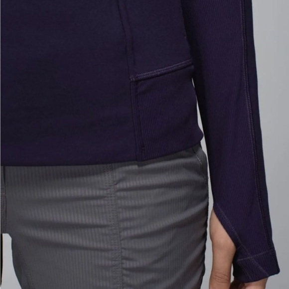 Lululelmon BHAKTI Jacket SIZE 6 Yoga CLASSIC Black Grape Plum Purple Define Wrap - Picture 7 of 12